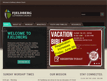 Tablet Screenshot of fjeldberglutheran.org
